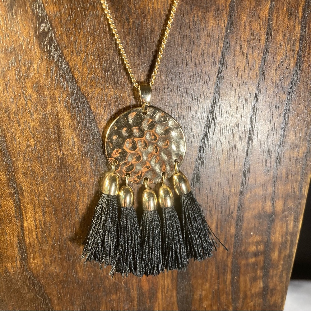 Banana Republic  black tassel Necklace